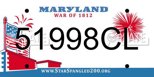 51998CL Maryland License Plate