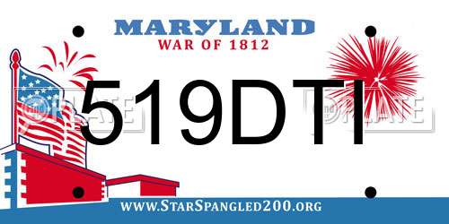 519DTI Maryland License Plate