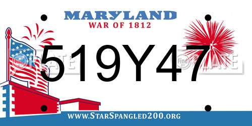 519Y47 Maryland License Plate