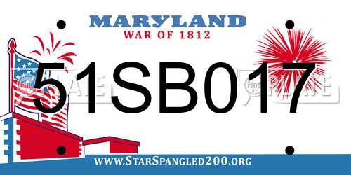 51SB017 Maryland License Plate