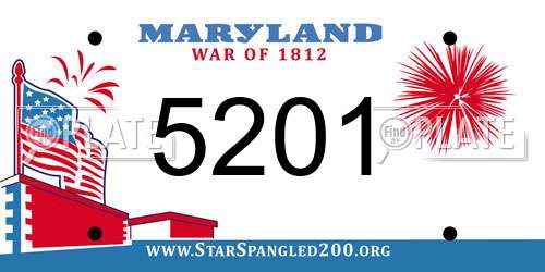 5201 Maryland License Plate