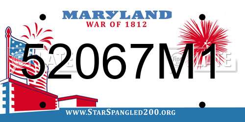 52067M1 Maryland License Plate