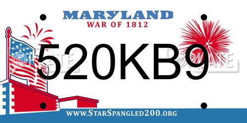 520KB9 Maryland License Plate