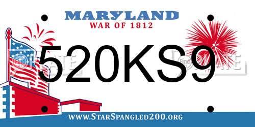 520KS9 Maryland License Plate