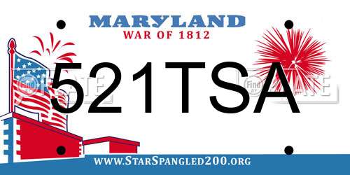 521TSA Maryland License Plate