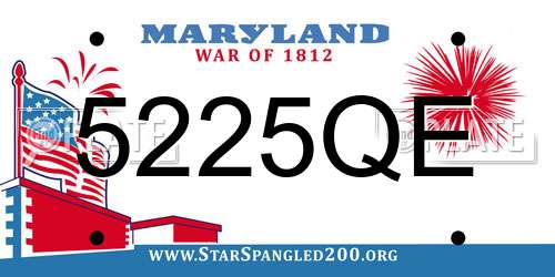5225QE Maryland License Plate