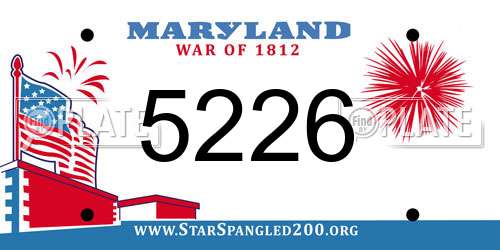 5226 Maryland License Plate