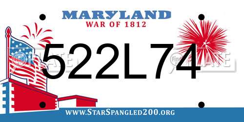 522L74 Maryland License Plate