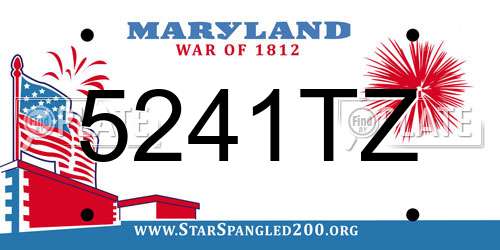 5241TZ Maryland License Plate