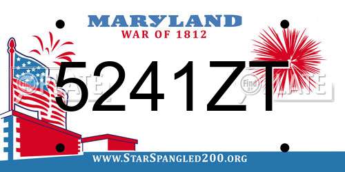 5241ZT Maryland License Plate