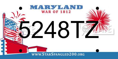 5248TZ Maryland License Plate