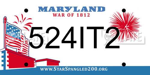 524IT2 Maryland License Plate