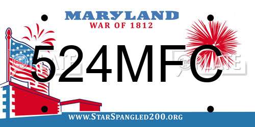 524MFC Maryland License Plate