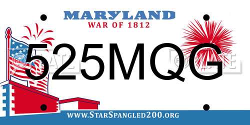 525MQG Maryland License Plate