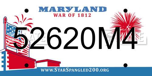 52620M4 Maryland License Plate