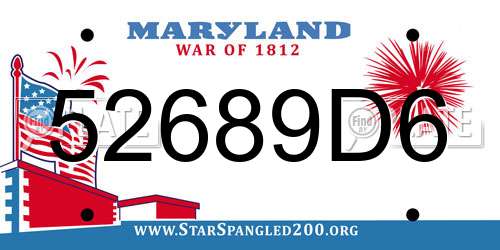 52689D6 Maryland License Plate