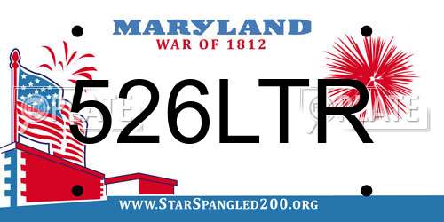 526LTR Maryland License Plate