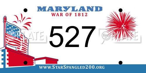 527 Maryland License Plate