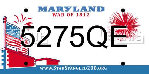 5275QE Maryland License Plate