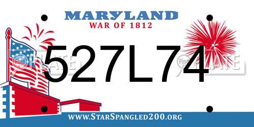 527L74 Maryland License Plate