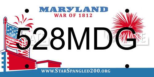 528MDG Maryland License Plate