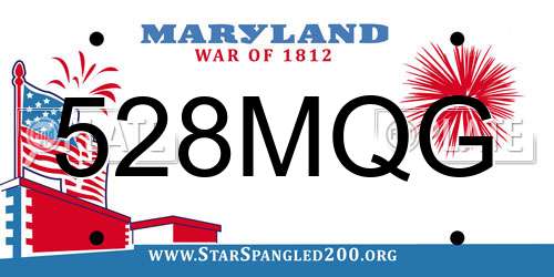 528MQG Maryland License Plate
