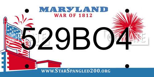 529BO4 Maryland License Plate