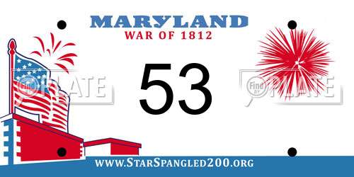 53 Maryland License Plate
