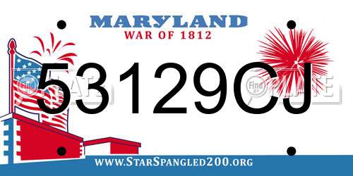 53129CJ Maryland License Plate