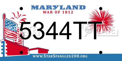 5344TT Maryland License Plate