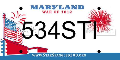534STI Maryland License Plate