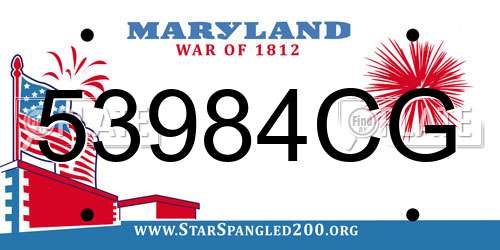 53984CG Maryland License Plate