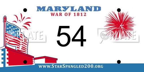 54 Maryland License Plate