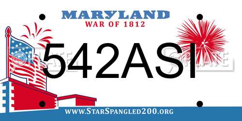 542ASI Maryland License Plate