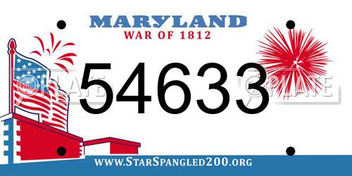 54633 Maryland License Plate