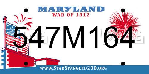 547M164 Maryland License Plate
