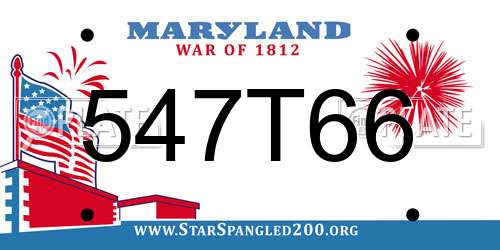 547T66 Maryland License Plate