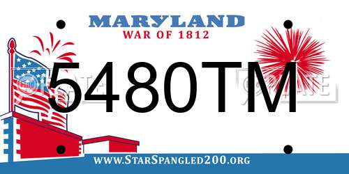 5480TM Maryland License Plate