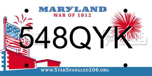 548QYK Maryland License Plate