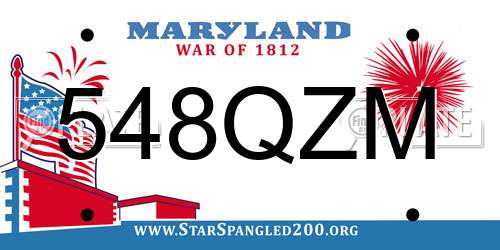 548QZM Maryland License Plate