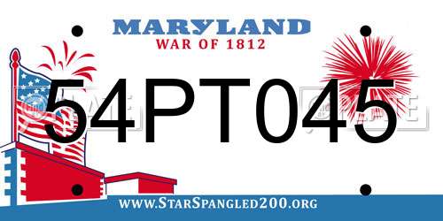 54PT045 Maryland License Plate