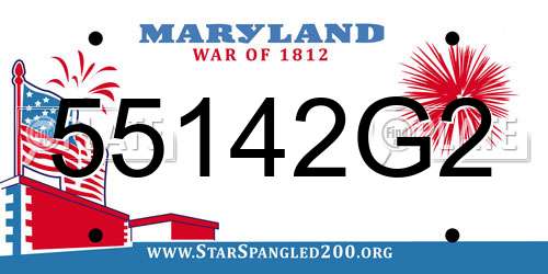 55142G2 Maryland License Plate