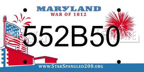 552B50 Maryland License Plate