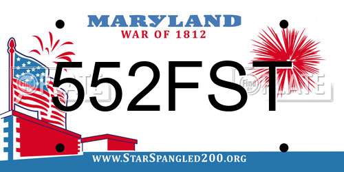 552FST Maryland License Plate