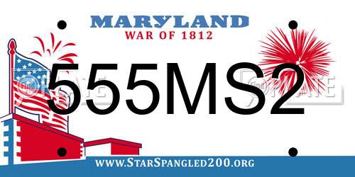 555MS2 Maryland License Plate