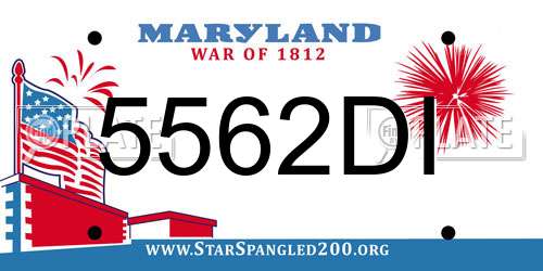5562DI Maryland License Plate