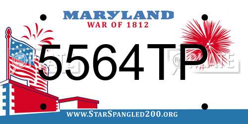 5564TP Maryland License Plate