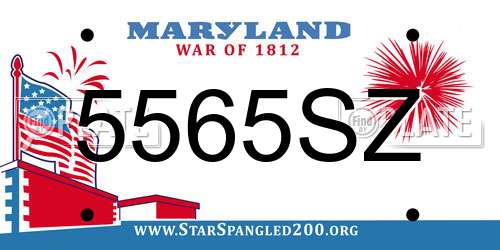 5565SZ Maryland License Plate