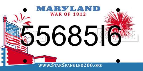 55685I6 Maryland License Plate