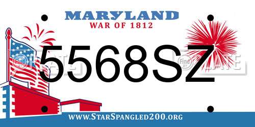 5568SZ Maryland License Plate
